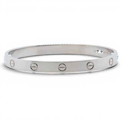 Cartier Love Classic 18k White Gold Bracelet Size 16 RECEIPT BOX & CERT 2021