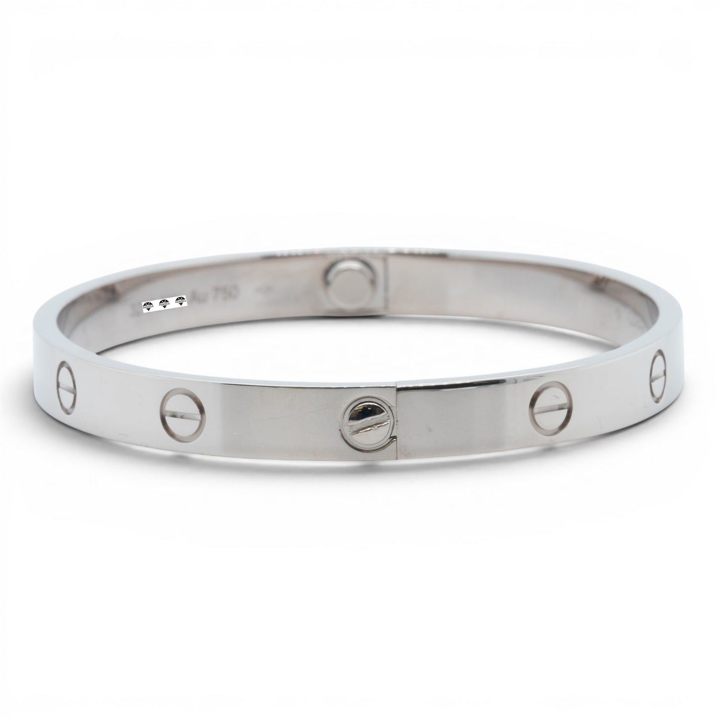 Cartier Love Classic 18k White Gold Bracelet Size 16 RECEIPT BOX & CERT 2021