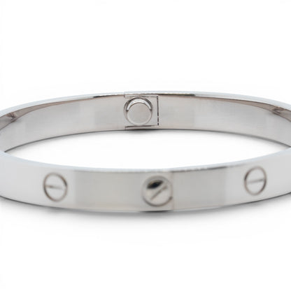Cartier Love Classic 18k White Gold Bracelet Size 16 RECEIPT BOX & CERT 2021