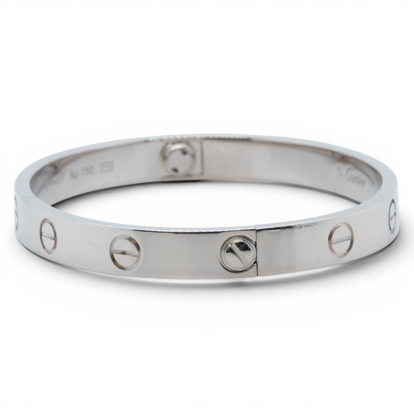 Cartier Love Classic 18k White Gold Bracelet Size 16 RECEIPT BOX & CERT 2021
