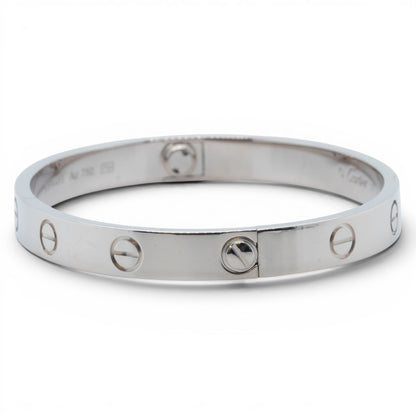 Cartier Love Classic 18k White Gold Bracelet Size 16 RECEIPT BOX & CERT 2021