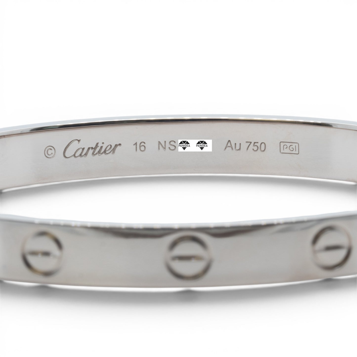 Cartier Love Classic 18k White Gold Bracelet Size 16 RECEIPT BOX & CERT 2021