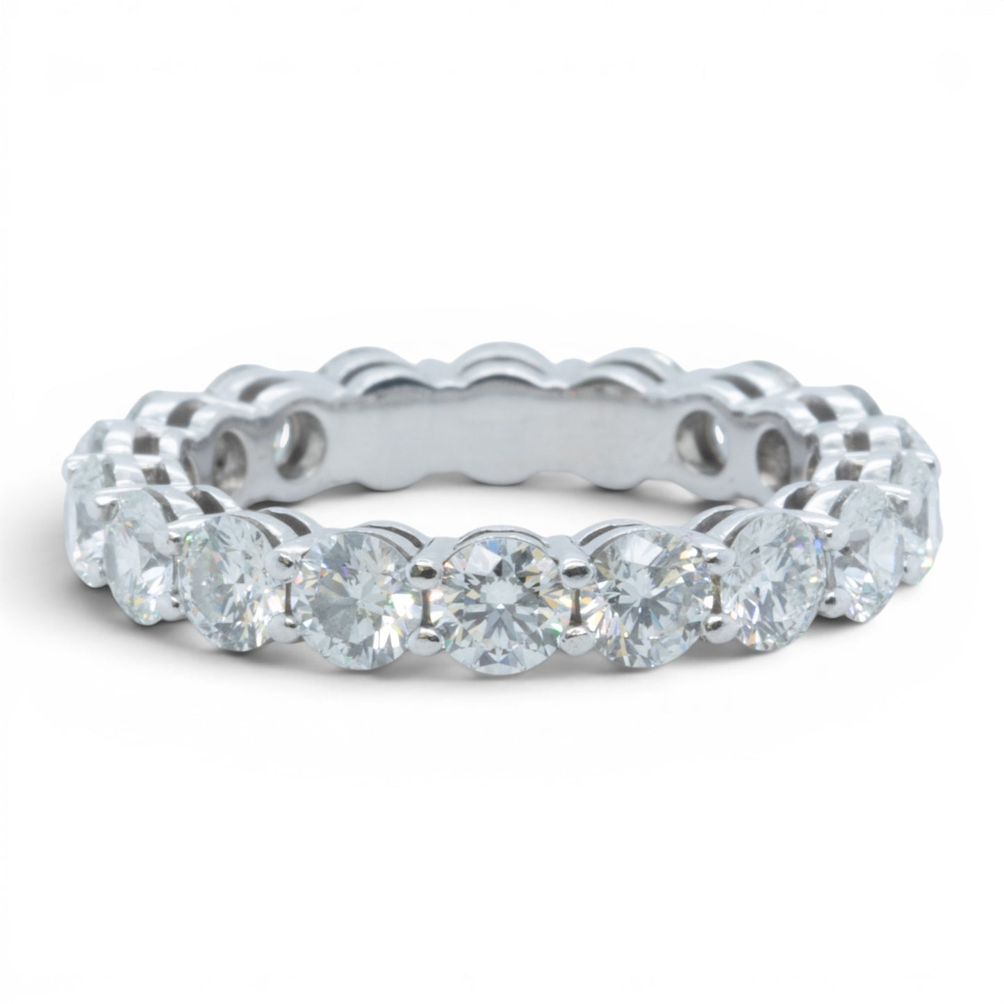 Tiffany & Co. Forever 950 Platinum Diamond Eternity Ring 3.06ctw G VS sz 6 + BOX