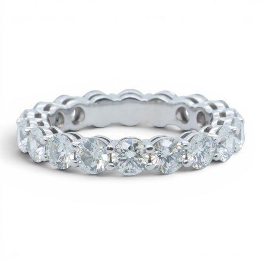 Tiffany & Co. Forever 950 Platinum Diamond Eternity Ring 3.06ctw G VS sz 6 + BOX