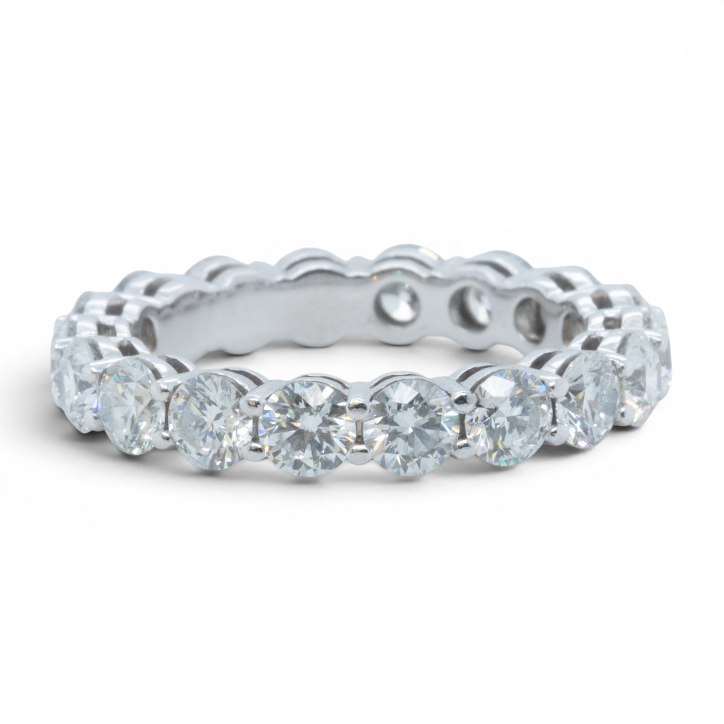 Tiffany & Co. Forever 950 Platinum Diamond Eternity Ring 3.06ctw G VS sz 6 + BOX