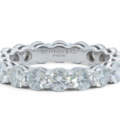Tiffany & Co. Forever 950 Platinum Diamond Eternity Ring 3.06ctw G VS sz 6 + BOX