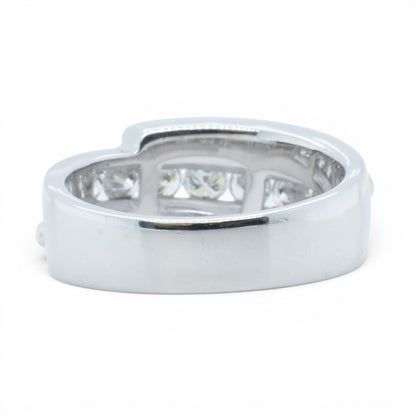 Mens 14k Yellow & White Gold Channel Set Diamond Wedding Ring 1.00ctw SZ 10.5