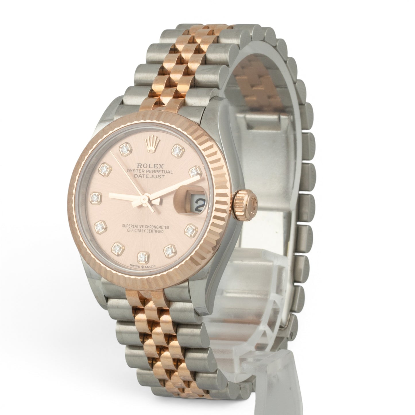 NEW Ladies Rolex DateJust MidSize 31mm ROSE DIAMOND Jubilee 278271 BOX + PAPERS