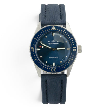 2022 Blancpain Fifty Fathoms Bathyscaphe Blue 38mm 5100-1140-052A BOX + PAPERS