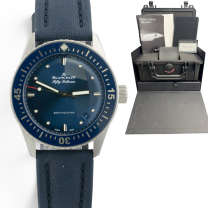 2022 Blancpain Fifty Fathoms Bathyscaphe Blue 38mm 5100-1140-052A BOX + PAPERS