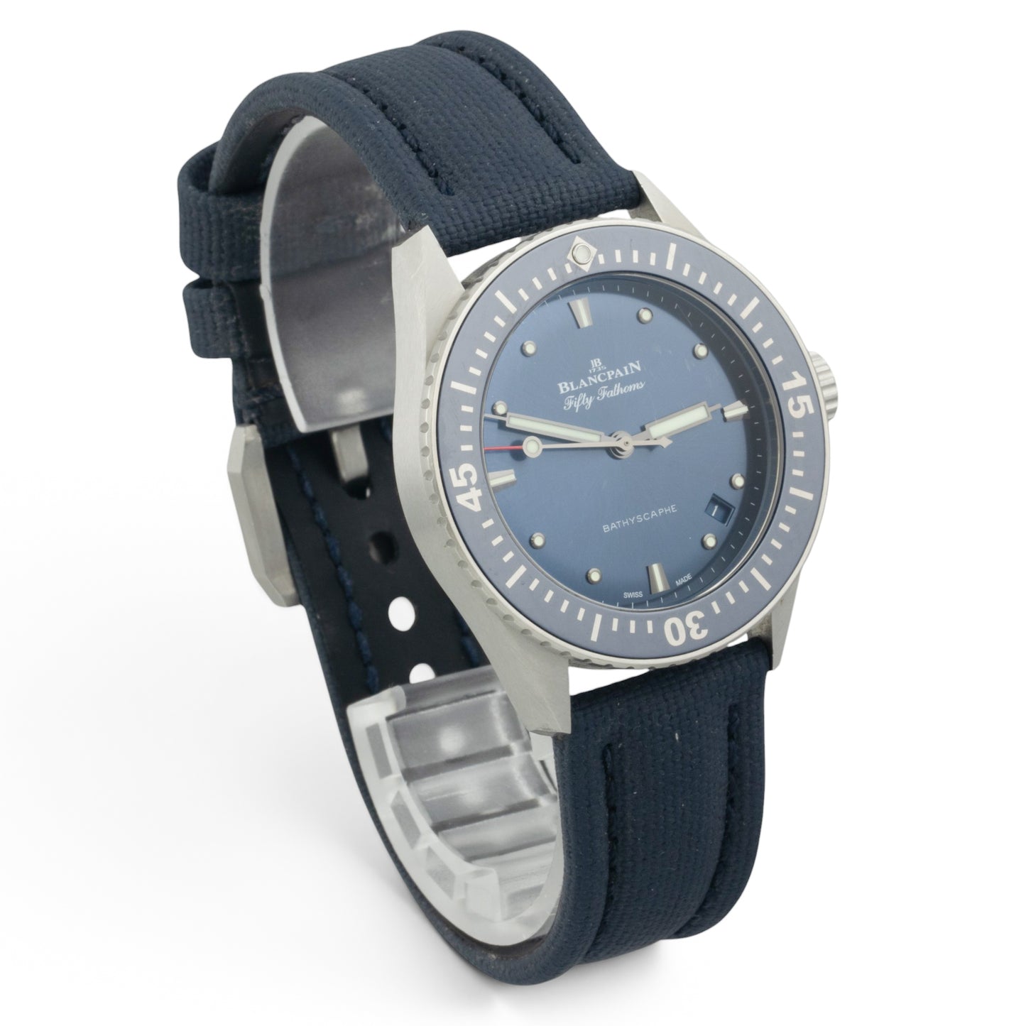 2022 Blancpain Fifty Fathoms Bathyscaphe Blue 38mm 5100-1140-052A BOX + PAPERS