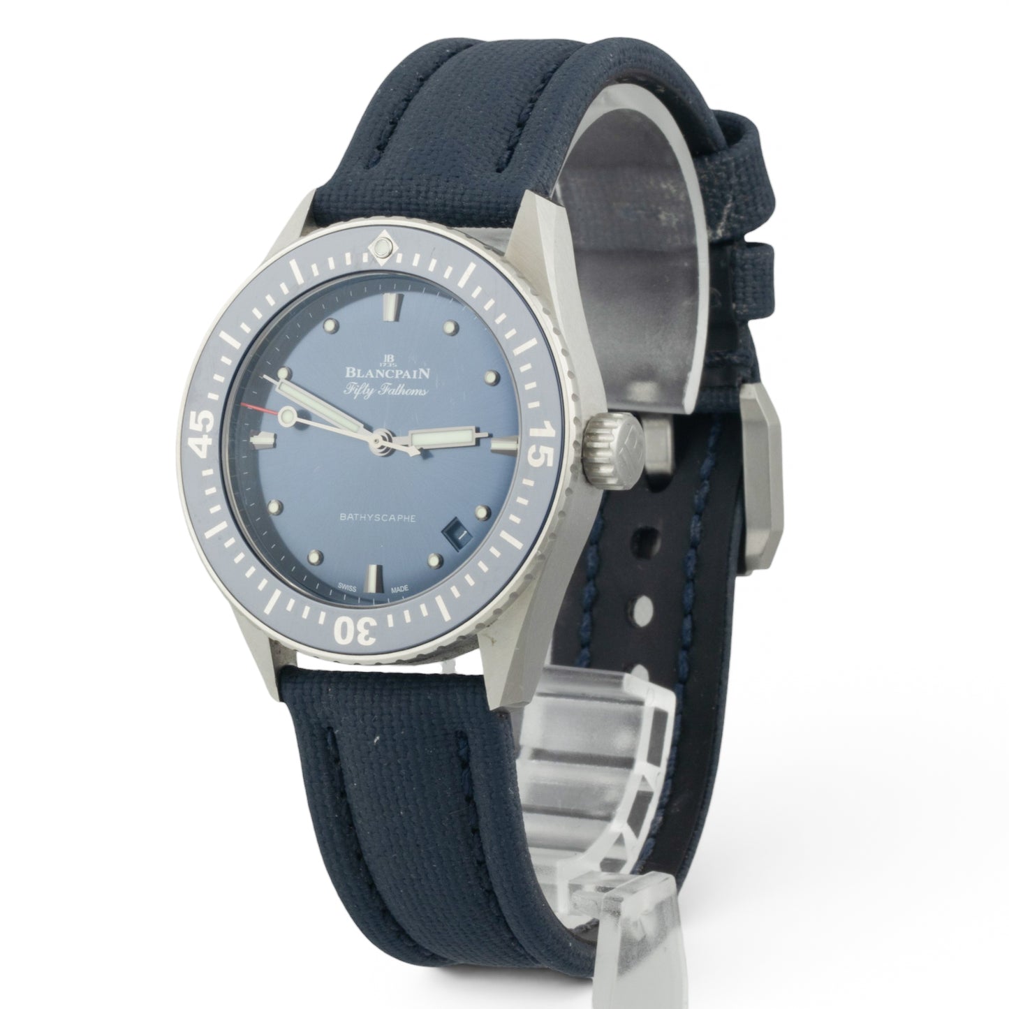 2022 Blancpain Fifty Fathoms Bathyscaphe Blue 38mm 5100-1140-052A BOX + PAPERS