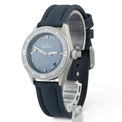 2022 Blancpain Fifty Fathoms Bathyscaphe Blue 38mm 5100-1140-052A BOX + PAPERS
