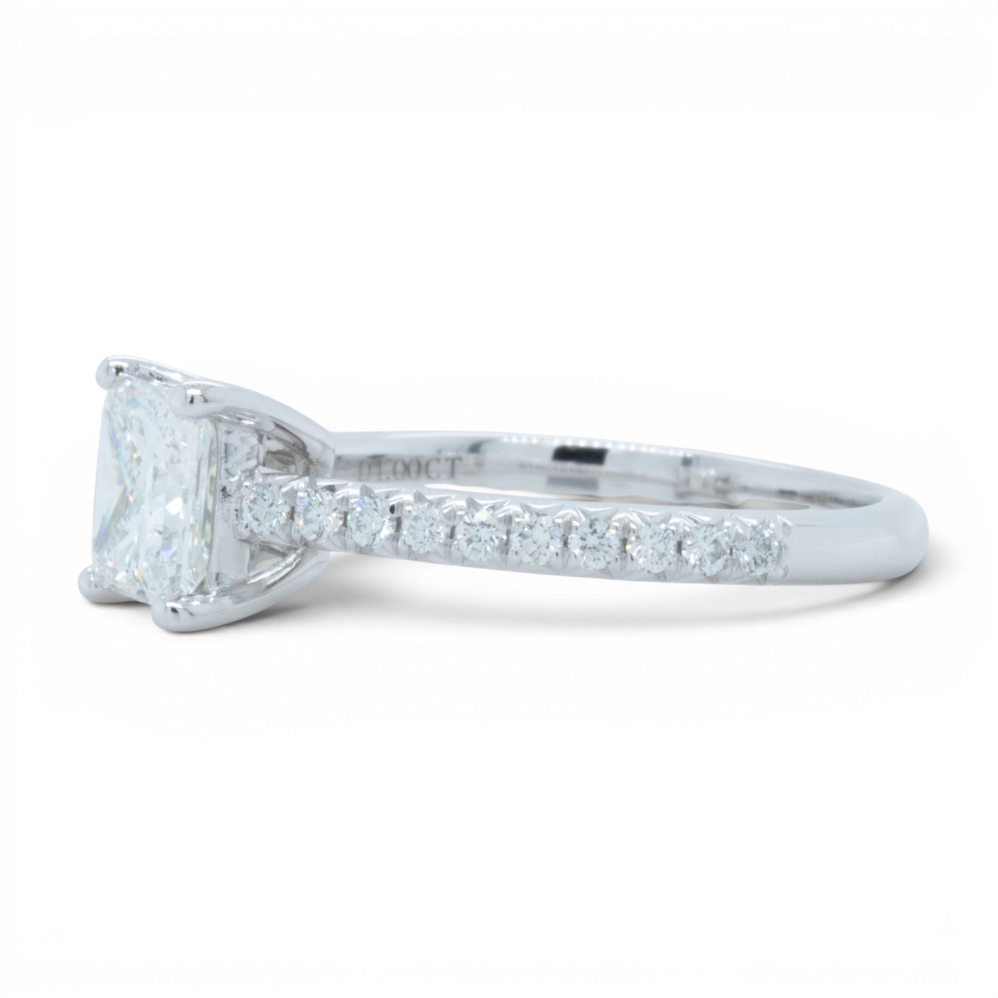 Tiffany & Co Novo Platinum Princess Diamond Engagement Ring 1.16ctw BAG BOX CERT