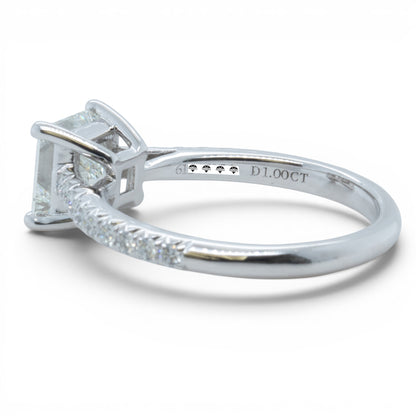 Tiffany & Co Novo Platinum Princess Diamond Engagement Ring 1.16ctw BAG BOX CERT