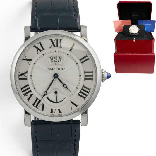 Cartier Rotonde de Power Reserve W1556369 Stainless Steel 40mm Watch BOX PAPERS
