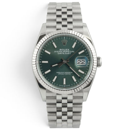 2026 Rolex DateJust 36mm MINT GREEN Stainless Steel JUBILEE 126234 BOX + PAPERS