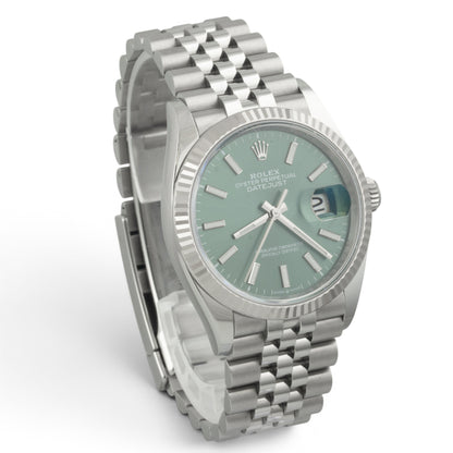 2026 Rolex DateJust 36mm MINT GREEN Stainless Steel JUBILEE 126234 BOX + PAPERS