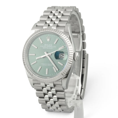2026 Rolex DateJust 36mm MINT GREEN Stainless Steel JUBILEE 126234 BOX + PAPERS