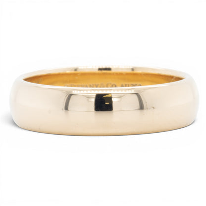 Tiffany & Co. Forever Mens 18k Yellow Gold Domed 6mm Wedding Band Size 10.5 9.4g