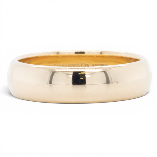 Tiffany & Co. Forever Mens 18k Yellow Gold Domed 6mm Wedding Band Size 10.5 9.4g