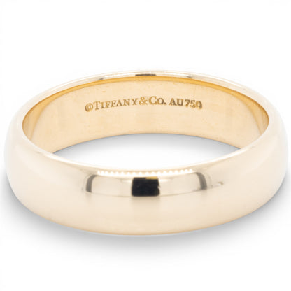 Tiffany & Co. Forever Mens 18k Yellow Gold Domed 6mm Wedding Band Size 10.5 9.4g
