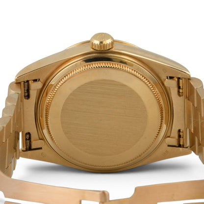 1985 Rolex Day-Date President 18038 Champagne 18k Yellow Gold 36mm Watch w/ BOX
