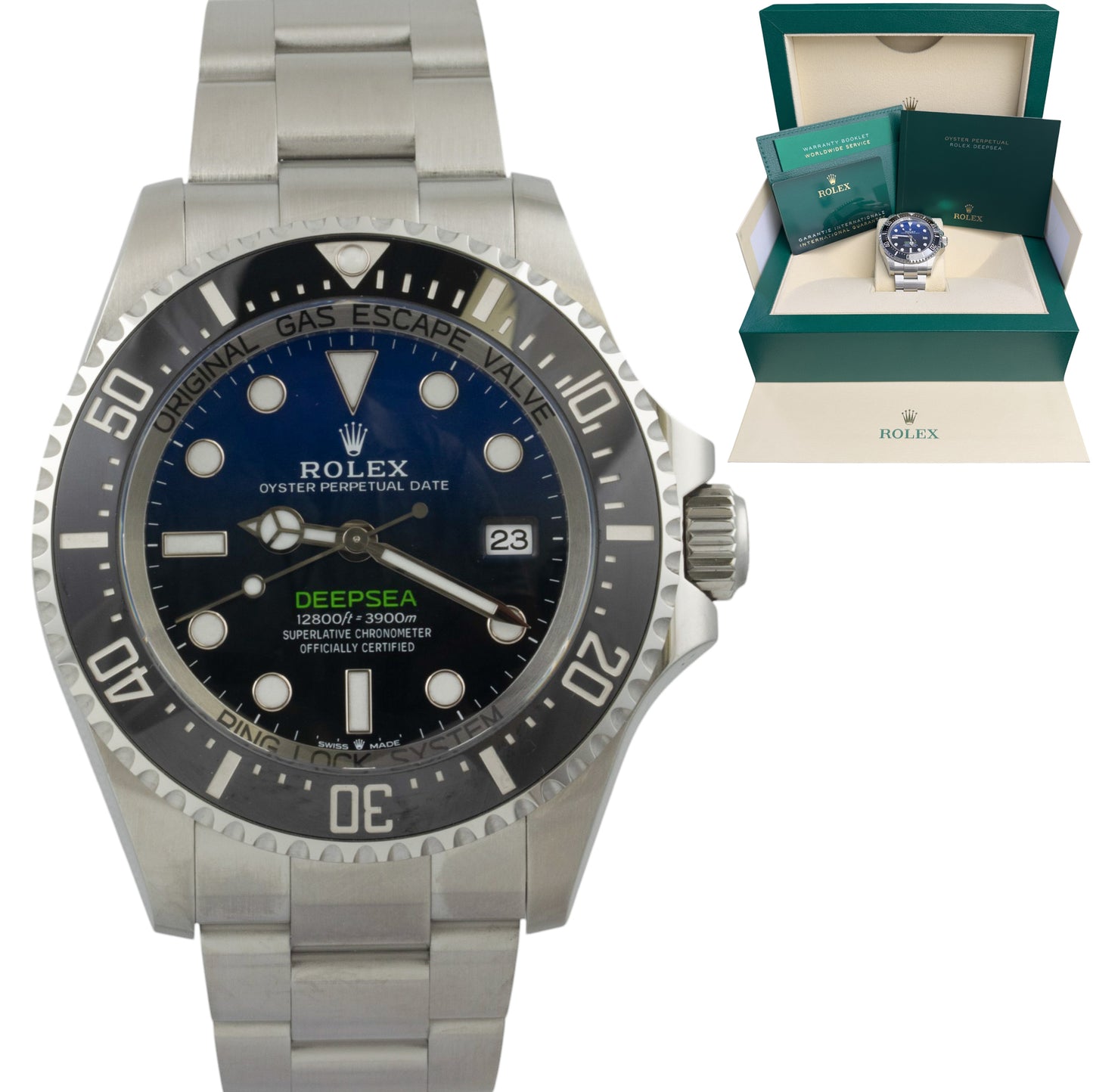 Rolex Sea-Dweller Deepsea James Cameron 44mm Blue Black 136660 Watch BOX PAPERS