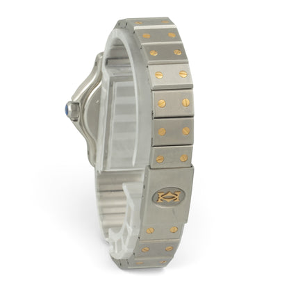Cartier Santos de Octagon 187903 18k Gold Stainless Steel 25mm Ladies BOX PAPERS