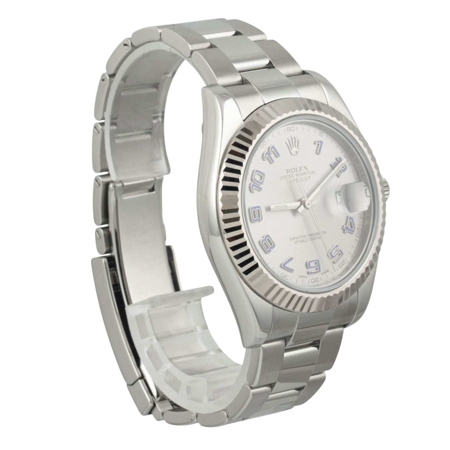 2025 RSC Rolex DateJust II 41mm Steel Silver Blue Arabic 116334 BOX + PAPERS