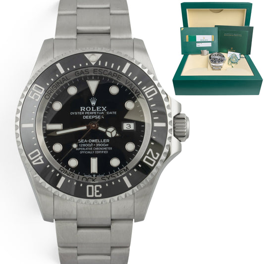 Rolex Sea-Dweller Deepsea 44mm Stainless Steel Black 126660 Watch BOX + PAPERS