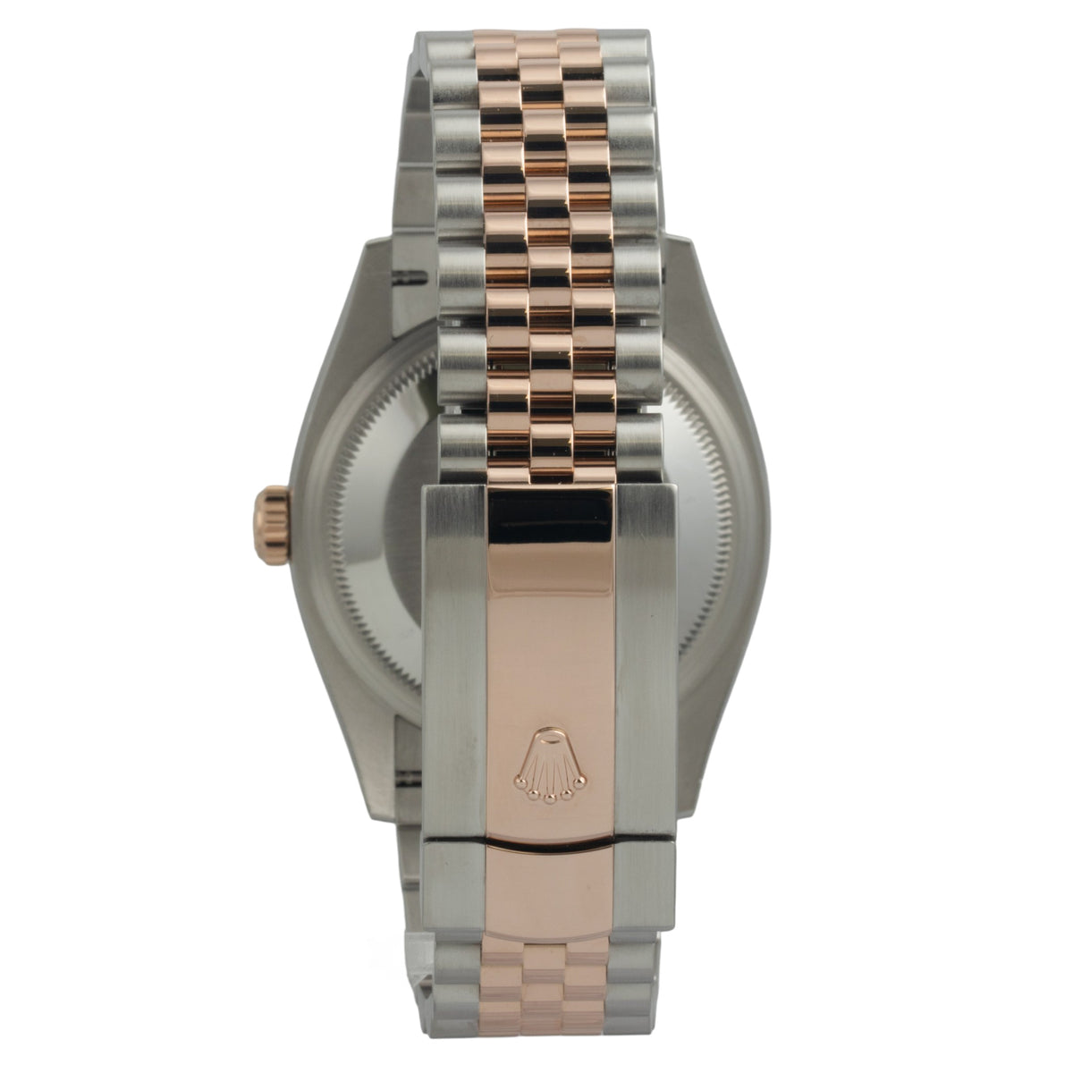 2019 Rolex DateJust 126231 36mm White Roman 18k Rose Gold & Steel BOX + PAPERS