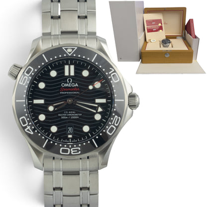 Omega Seamaster Diver 210.30.42.20.01.001 Steel Black Co-Axial 42mm BOX + PAPERS