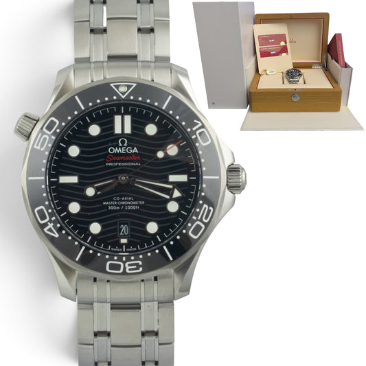 Omega Seamaster Diver 210.30.42.20.01.001 Steel Black Co-Axial 42mm BOX + PAPERS
