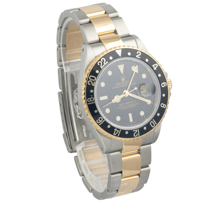 2002 Rolex GMT-Master II Black 16713 LN 18k Gold & Steel 40mm BOX + PAPERS