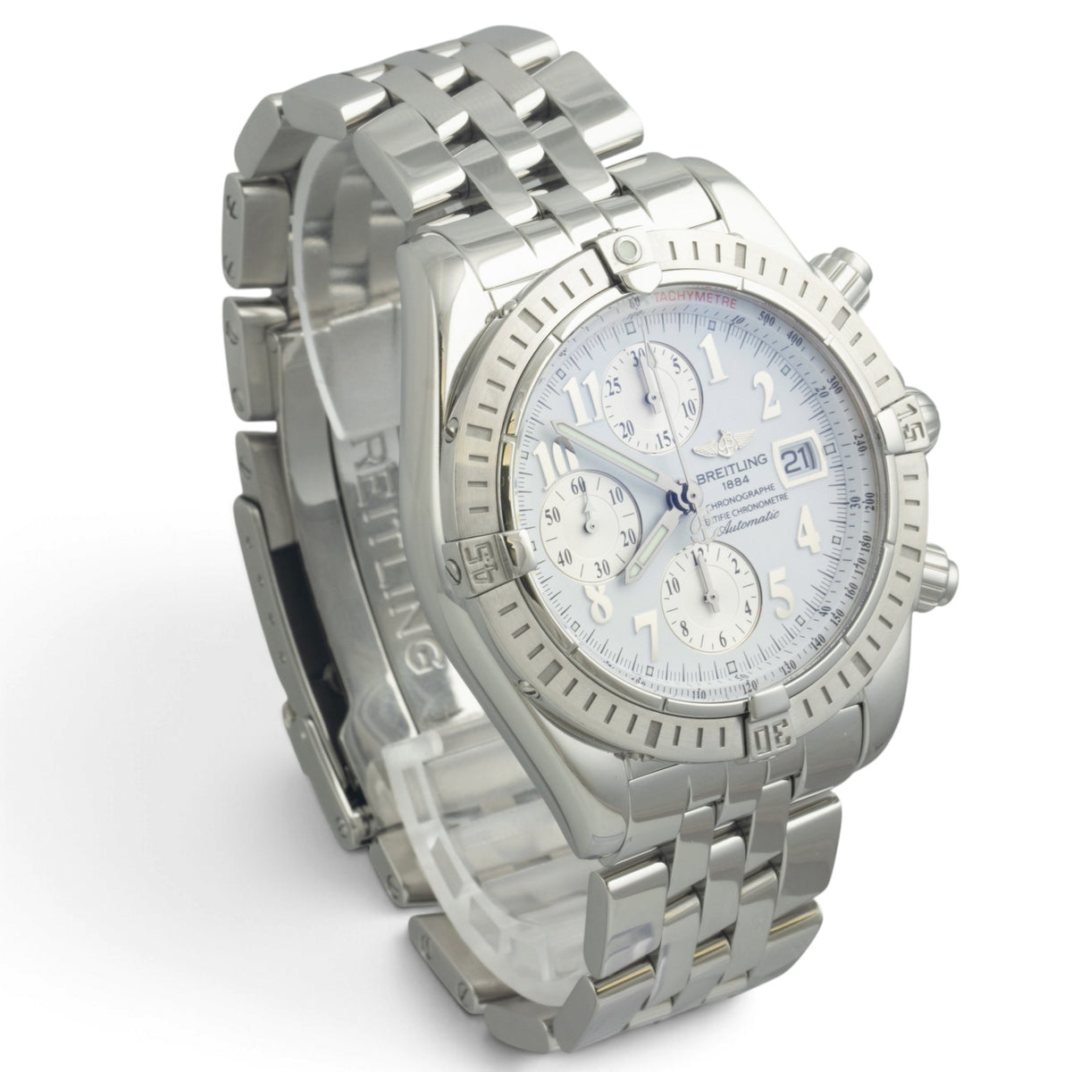 Breitling Crosswind Chronograph Stainless Steel White Automatic 43mm A13355