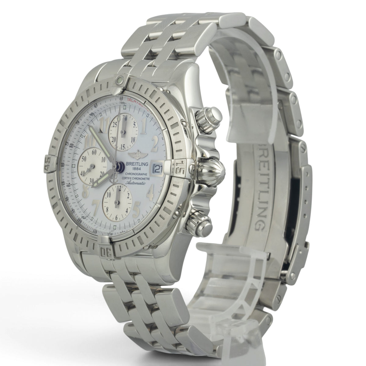 Breitling Crosswind Chronograph Stainless Steel White Automatic 43mm A13355