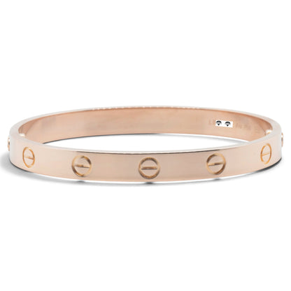 artier Love Classic 18k Rose Gold Bracelet Size 16 RECEIPT BOX & CERT 2021