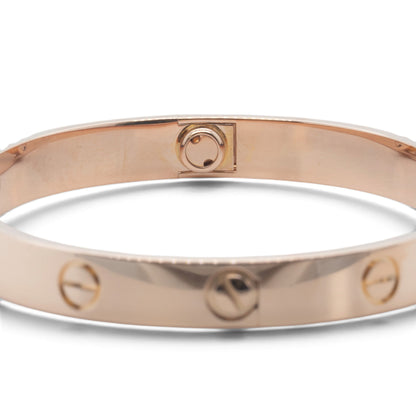 artier Love Classic 18k Rose Gold Bracelet Size 16 RECEIPT BOX & CERT 2021
