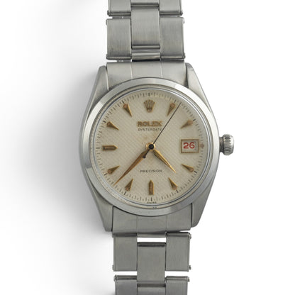 1954 Rolex Oyster Precision Date 6294 Honeycomb Roulette Stainless Manual 34mm