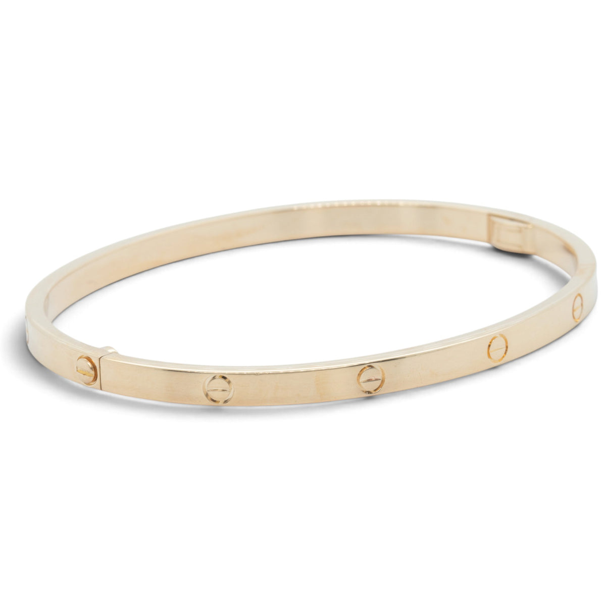 Cartier Love Small 18k Yellow Gold Bangle Bracelet Size 17 + POUCH