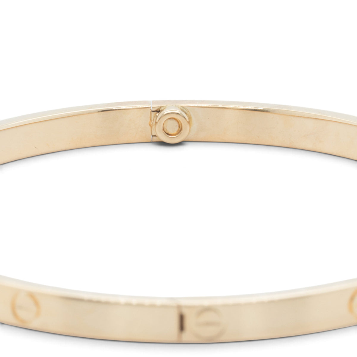 Cartier Love Small 18k Yellow Gold Bangle Bracelet Size 17 + POUCH