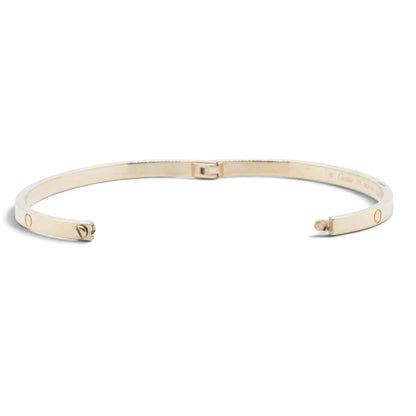 Cartier Love Small 18k Yellow Gold Bangle Bracelet Size 17 + POUCH