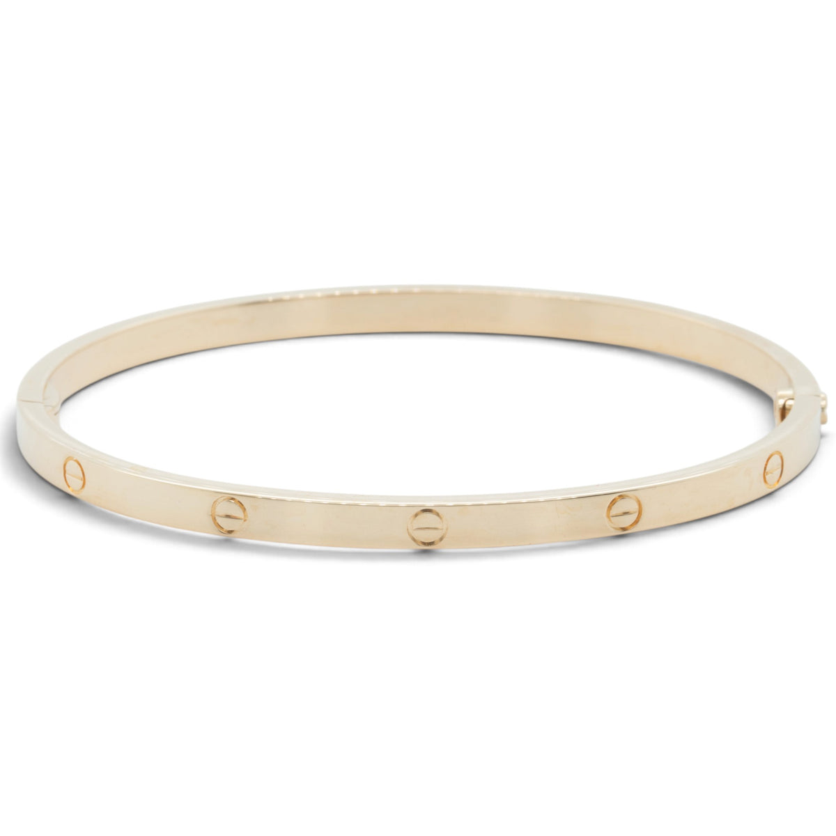Cartier Love Small 18k Yellow Gold Bangle Bracelet Size 17 + POUCH