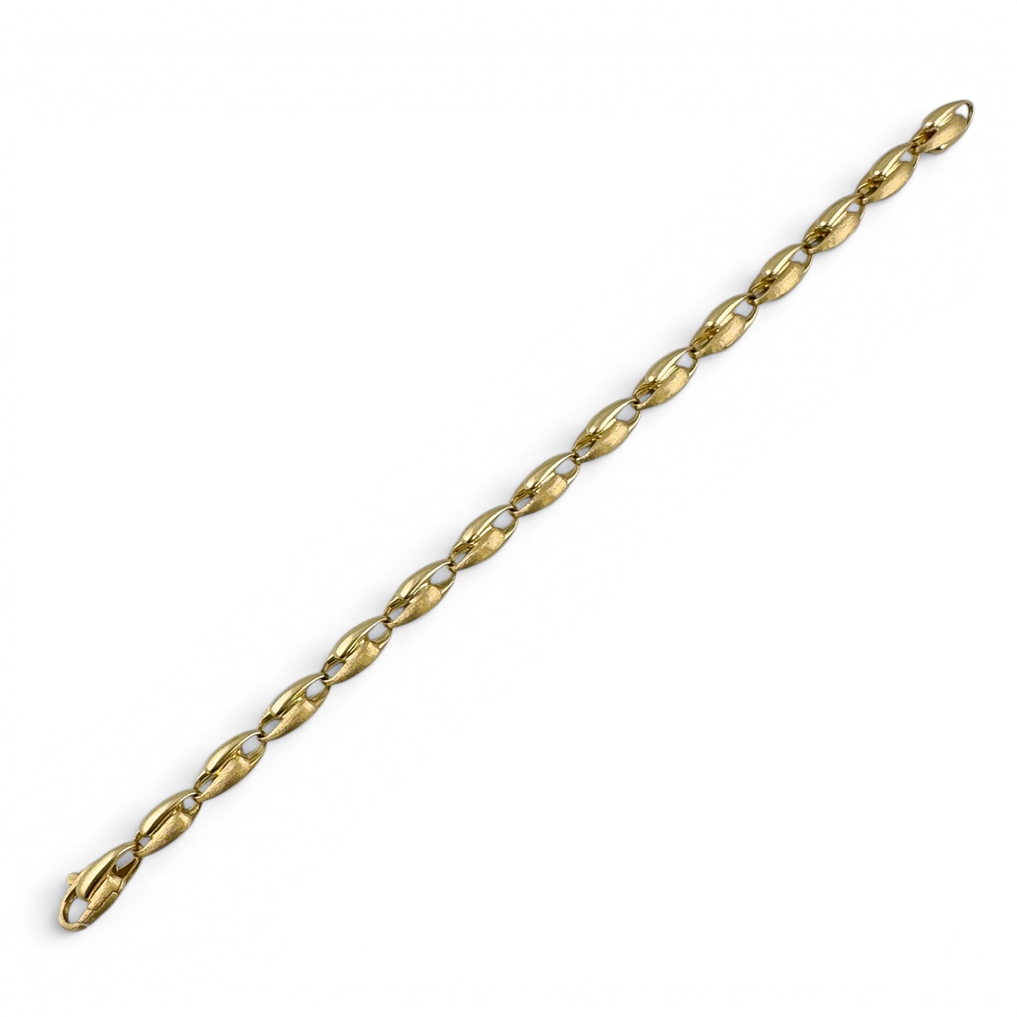 Marco Bicego Lucia Small Link Matte Brushed 18k Yellow Gold Bracelet 7.00"
