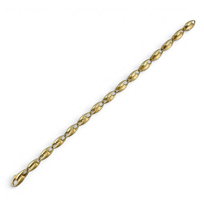 Marco Bicego Lucia Small Link Matte Brushed 18k Yellow Gold Bracelet 7.00"
