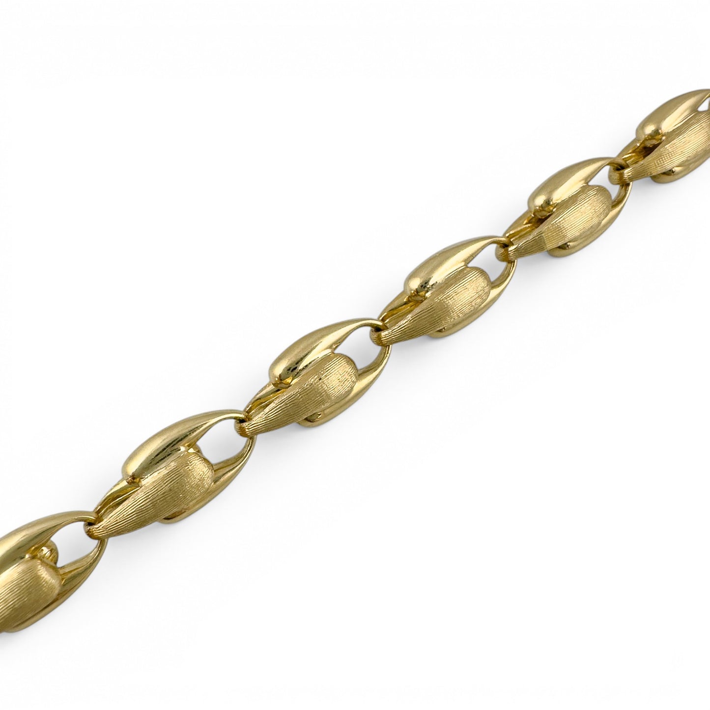 Marco Bicego Lucia Small Link Matte Brushed 18k Yellow Gold Bracelet 7.00"