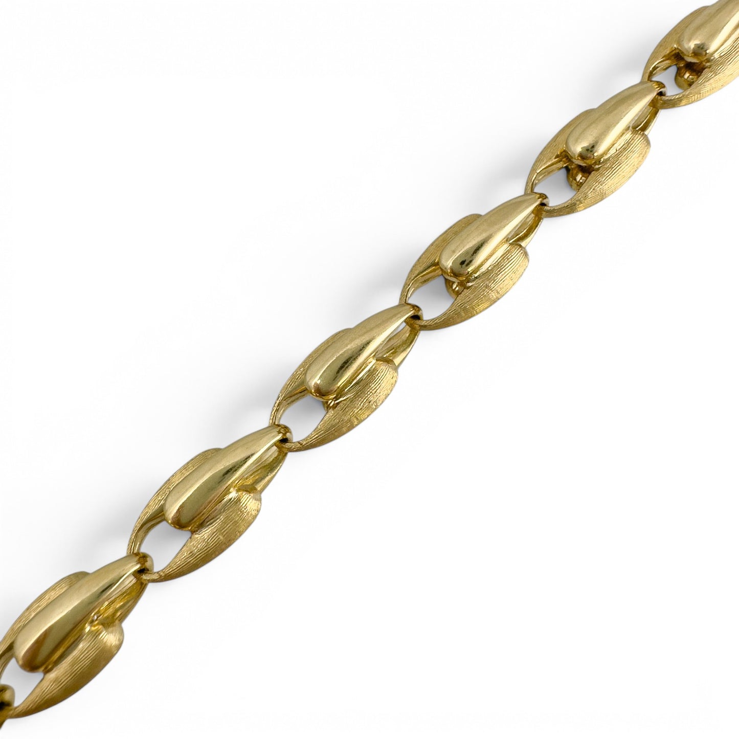 Marco Bicego Lucia Small Link Matte Brushed 18k Yellow Gold Bracelet 7.00"