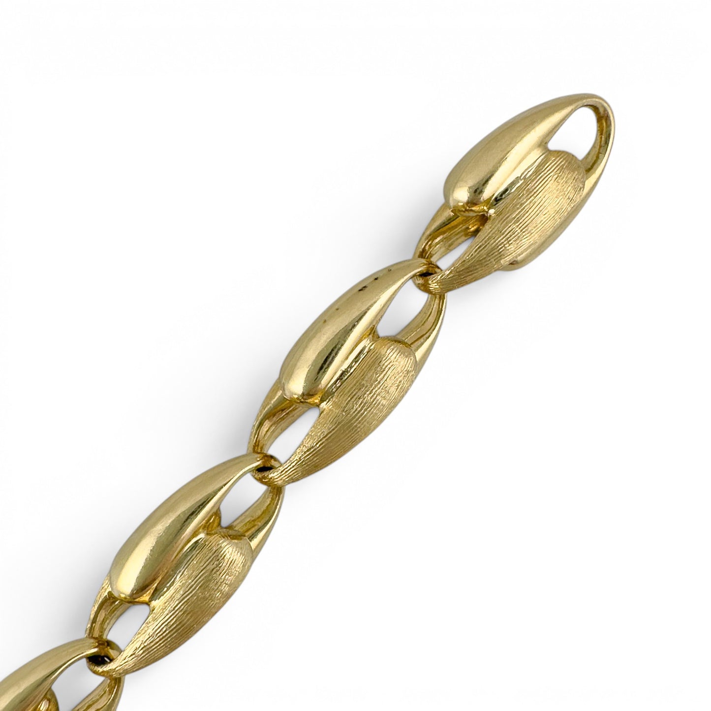 Marco Bicego Lucia Small Link Matte Brushed 18k Yellow Gold Bracelet 7.00"