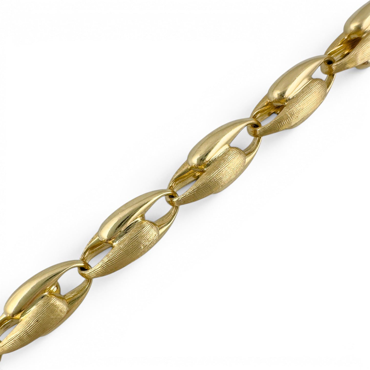 Marco Bicego Lucia Small Link Matte Brushed 18k Yellow Gold Bracelet 7.00"
